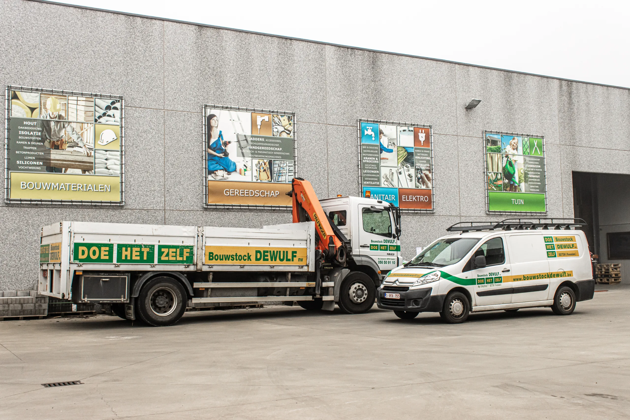 Levering aan huis en op de werf